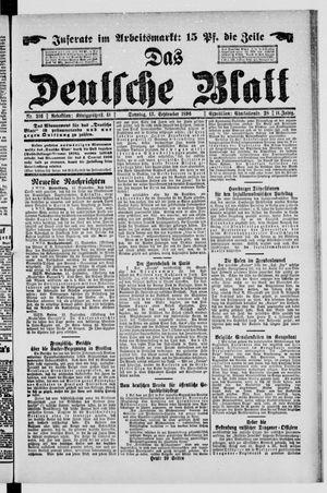 Das deutsche Blatt vom 13.09.1896