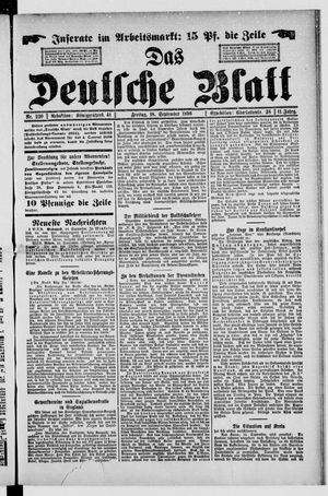 Das deutsche Blatt vom 18.09.1896