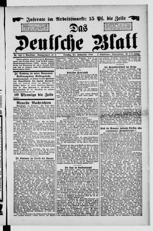 Das deutsche Blatt vom 22.09.1896