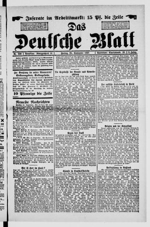 Das deutsche Blatt vom 25.09.1896