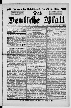 Das deutsche Blatt vom 26.09.1896