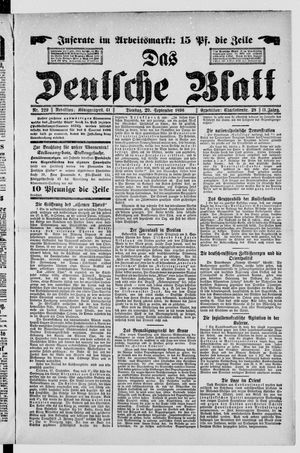 Das deutsche Blatt on Sep 29, 1896