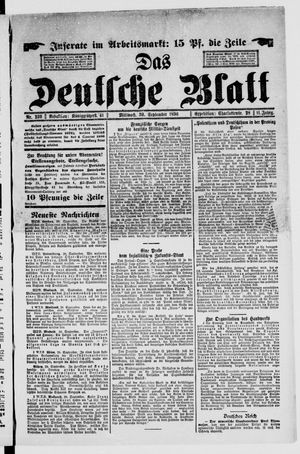 Das deutsche Blatt vom 30.09.1896