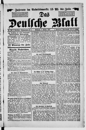 Das deutsche Blatt vom 07.10.1896