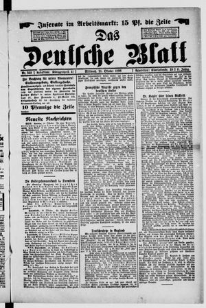 Das deutsche Blatt vom 21.10.1896
