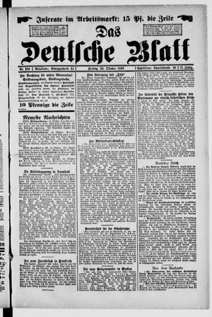 Das deutsche Blatt vom 23.10.1896