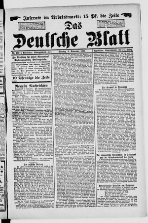 Das deutsche Blatt vom 03.11.1896