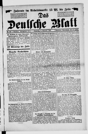 Das deutsche Blatt vom 05.11.1896