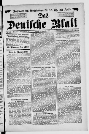 Das deutsche Blatt vom 06.11.1896