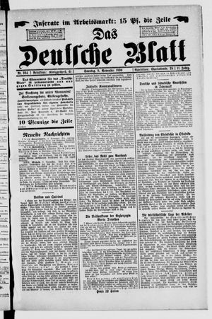 Das deutsche Blatt vom 08.11.1896