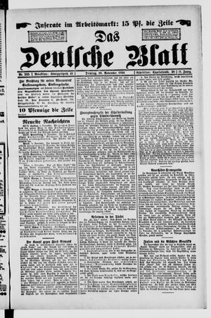 Das deutsche Blatt vom 10.11.1896