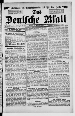 Das deutsche Blatt vom 15.11.1896