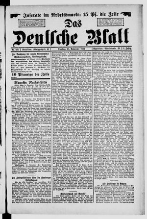 Das deutsche Blatt vom 17.11.1896