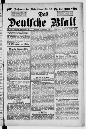 Das deutsche Blatt vom 18.11.1896