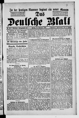 Das deutsche Blatt vom 27.11.1896