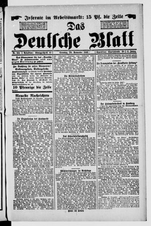Das deutsche Blatt vom 29.11.1896