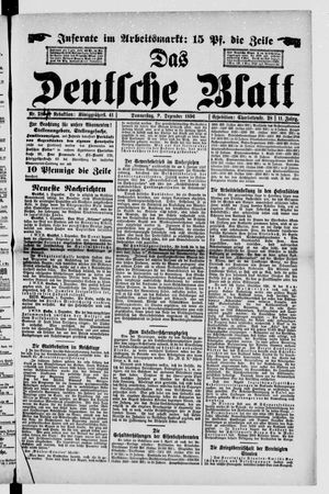 Das deutsche Blatt vom 03.12.1896