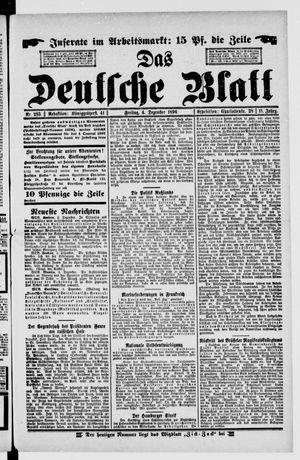 Das deutsche Blatt vom 04.12.1896