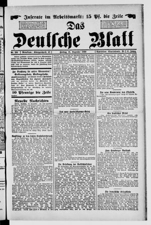 Das deutsche Blatt vom 11.12.1896
