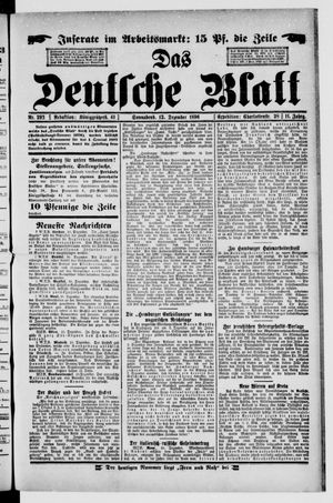Das deutsche Blatt vom 12.12.1896