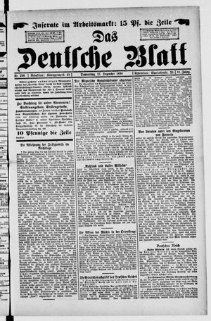 Das deutsche Blatt vom 17.12.1896