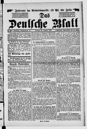 Das deutsche Blatt vom 20.12.1896