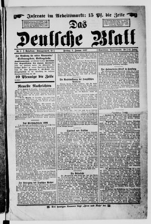 Das deutsche Blatt vom 01.01.1897