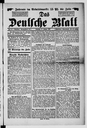 Das deutsche Blatt vom 17.01.1897