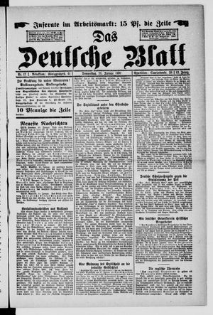 Das deutsche Blatt vom 21.01.1897
