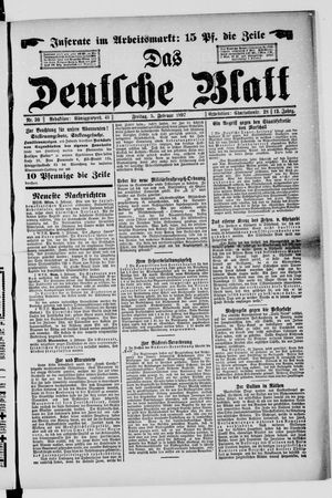 Das deutsche Blatt vom 05.02.1897