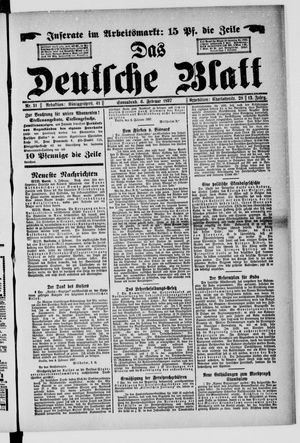 Das deutsche Blatt vom 06.02.1897