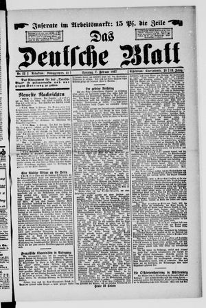 Das deutsche Blatt vom 07.02.1897