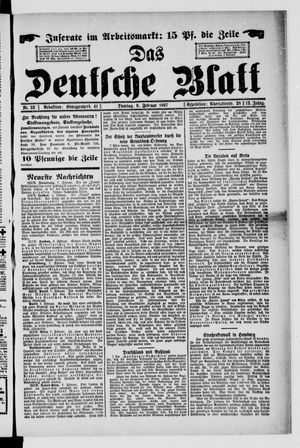 Das deutsche Blatt vom 09.02.1897