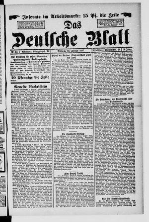 Das deutsche Blatt vom 10.02.1897