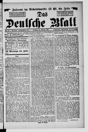 Das deutsche Blatt on Feb 14, 1897