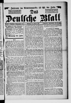 Das deutsche Blatt vom 24.02.1897