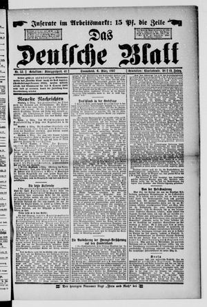 Das deutsche Blatt vom 06.03.1897