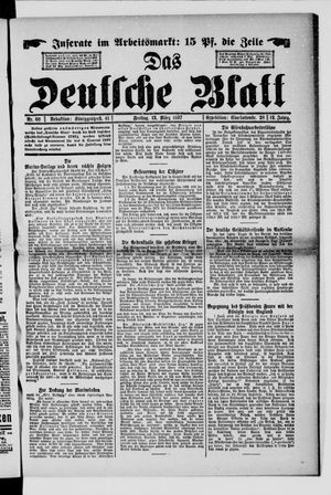Das deutsche Blatt vom 12.03.1897