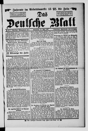 Das deutsche Blatt vom 13.03.1897