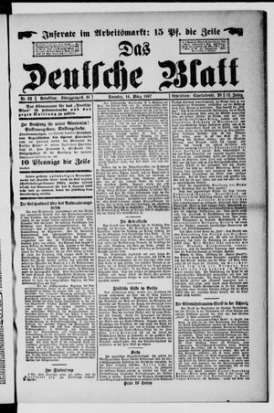 Das deutsche Blatt vom 14.03.1897