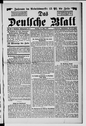 Das deutsche Blatt vom 16.03.1897