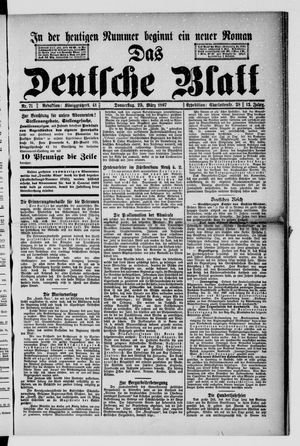 Das deutsche Blatt vom 25.03.1897
