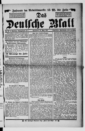 Das deutsche Blatt vom 27.03.1897
