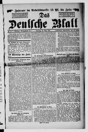 Das deutsche Blatt vom 28.03.1897