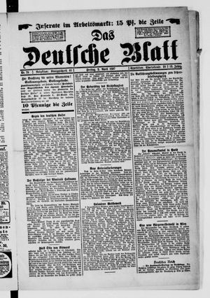 Das deutsche Blatt vom 02.04.1897