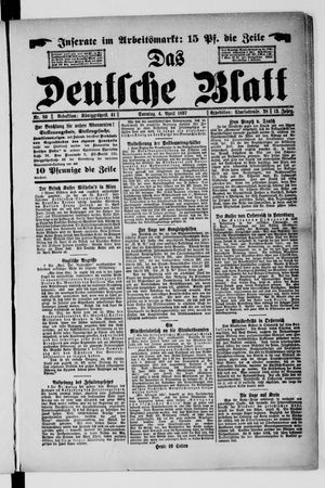 Das deutsche Blatt vom 04.04.1897