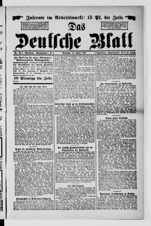 Das deutsche Blatt vom 14.04.1897
