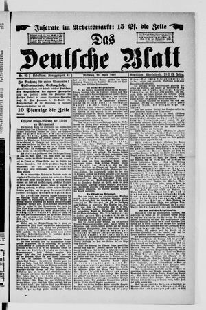 Das deutsche Blatt vom 21.04.1897