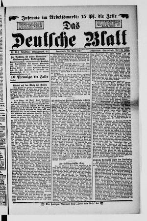 Das deutsche Blatt vom 24.04.1897