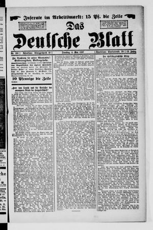 Das deutsche Blatt vom 04.05.1897
